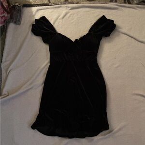 Elegant Black Velvet B Darlin Dress